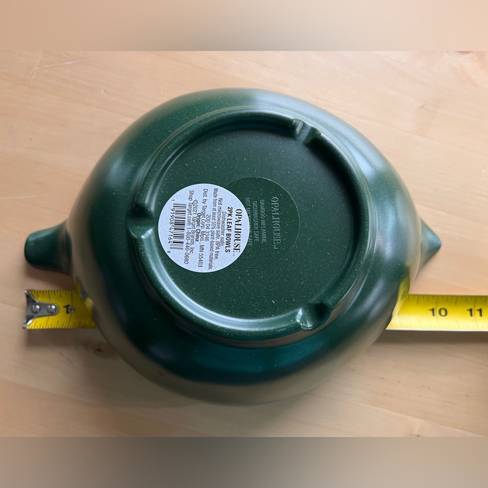 NWT Bundle 2 OPALHOUSE Leaf BAMBOO MELAMINE Bowls SET - Picture 7 of 8